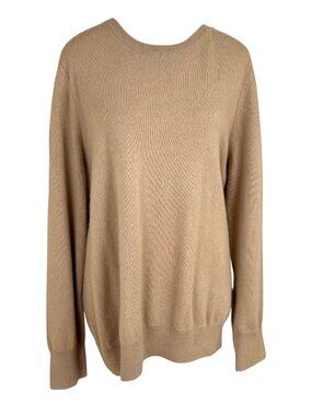 Naadam Cashmere Sweater Tan Taupe Beige Crew Neck (XL)